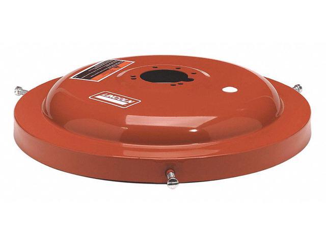LINCOLN INDUSTRIAL 46007 Drum Cover,16 gal.,Steel,Red
