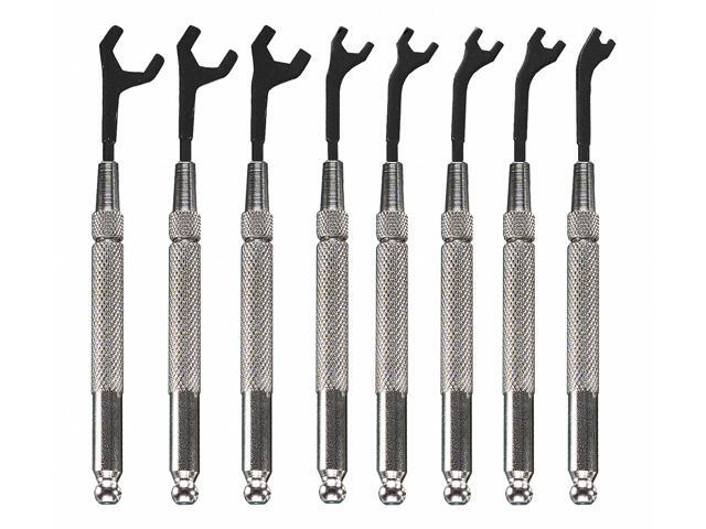 MOODY TOOL 58-0161 Open End Wrench Set,30 Deg,2.5-7mm,8 Pc