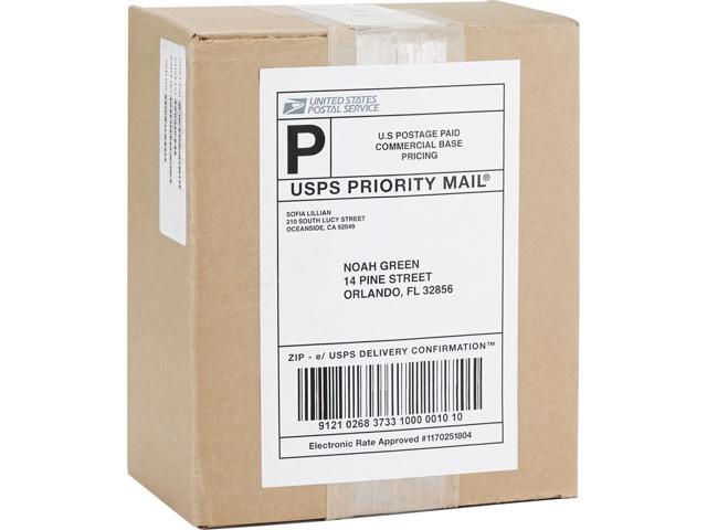 Business Source Mailing Laser Labels Perm Adhesive 5-1/2'x8-1/2' 20/BX WE 26161