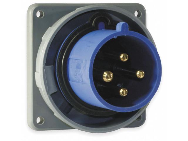 HUBBELL WIRING DEVICE-KELLEMS HBL430B9W Watertight Pin & Sleeve Inlet, 30 A,