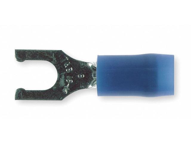 STA-KON RB14-8FL Fork Terminal, #8 Stud Size, 14 AWG, 600 V, Nylon Insulated,