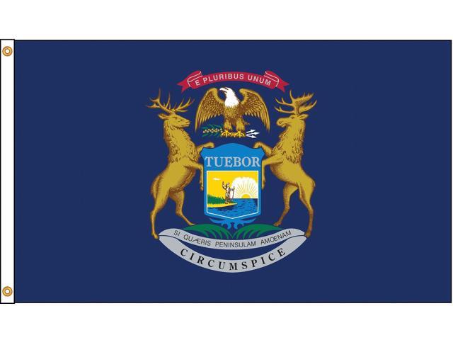 ANNIN FLAGMAKERS 142680 Michigan Flag,5x8 Ft,Nylon