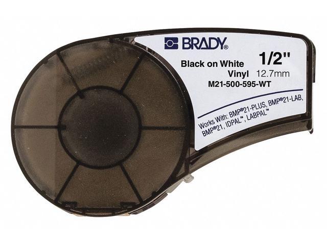 Brady Label Cartridge,Black/White,1/2 In. W M21-500-595-WT