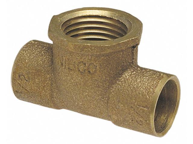 Nibco 712BH Cast Bronze Solder Pressure Copper Tee, 1/2' x 1/2' x 3/4'