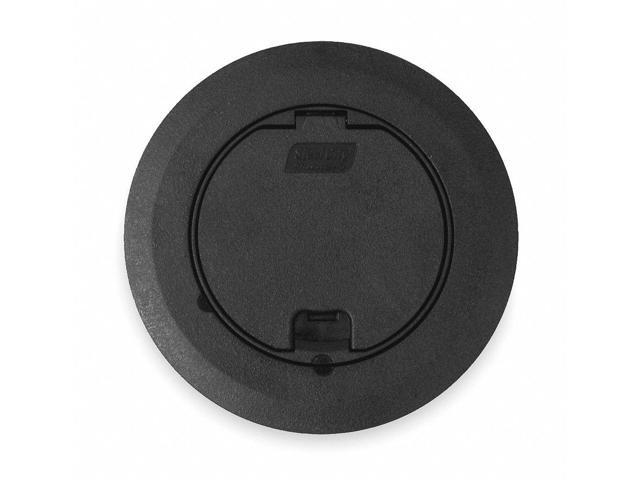STEEL CITY 68R-CST-BLK Floor Box Cover,Round,6-3/4 in.,Black