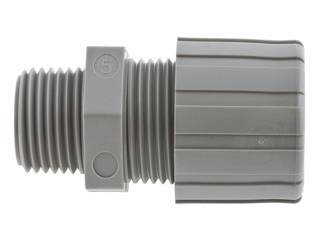 Cord Connector, NPT, 0.63-0.75 In, Gray