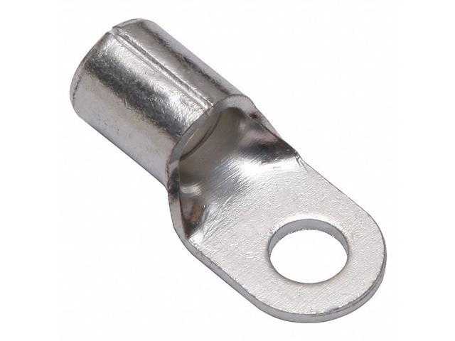 BURNDY YAD6CM5E10 One-Hole Compression Lug, 6 AWG Max, #10 Stud, Long Barrel,