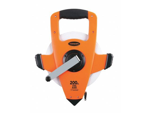 Keson Long Tape Measure,3/8 In x 200 ft,Orange NRS10200H