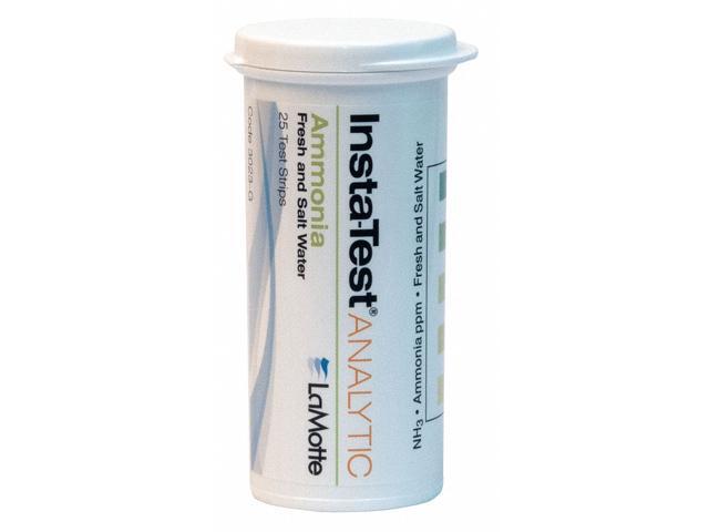 LAMOTTE 3023-G Test Strips, Ammonia, 0-6ppm, PK25