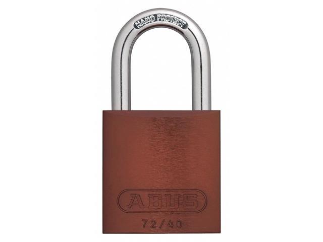 Abus Alike-Keyed Padlock, Open Shackle Type, 1' Shackle Height, Brown 19331