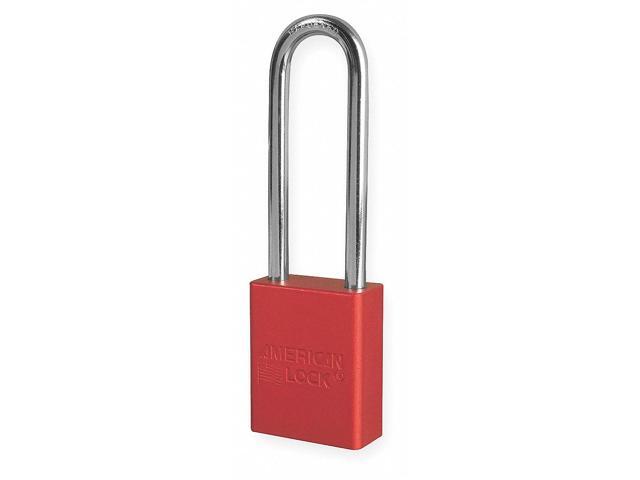 AMERICAN LOCK A1107KARED Lockout Padlock,KA,Red,1-7/8'H