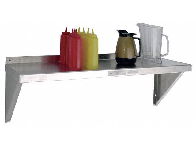NEW AGE INDUSTRIAL NS943 Aluminum Wall Shelf, 15'D x 36'W x 13-1/4'H, Silver