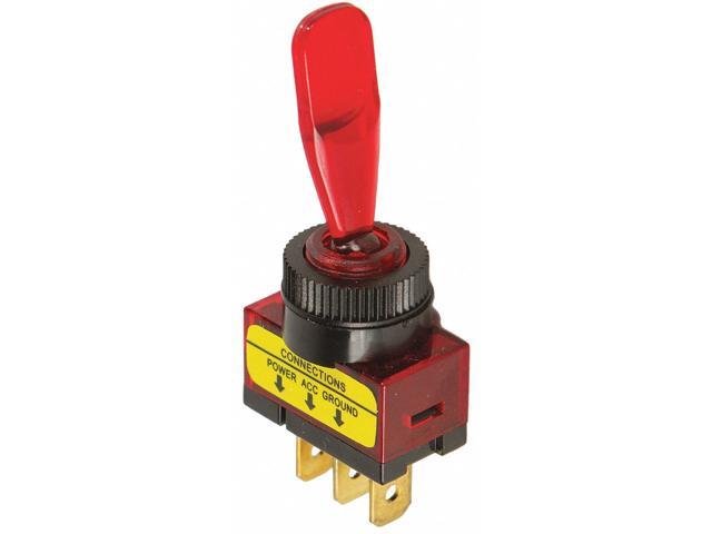 BATTERY DOCTOR 20500 Toggle Switch,SPST,1/4' Male Terminal