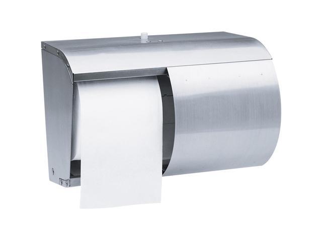 KIMBERLY-CLARK PROFESSIONAL* 09606 Coreless Double Roll Bath Tissue Dispenser, 7.1' x 10.1' x 6.4', Stainless Steel
