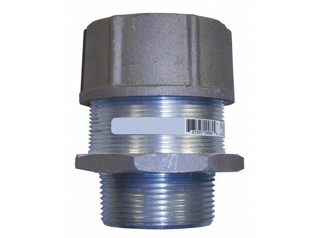 HUBBELL WIRING DEVICE-KELLEMS SHC1076 Cord Connector,2-1/2 in.,Straight,White