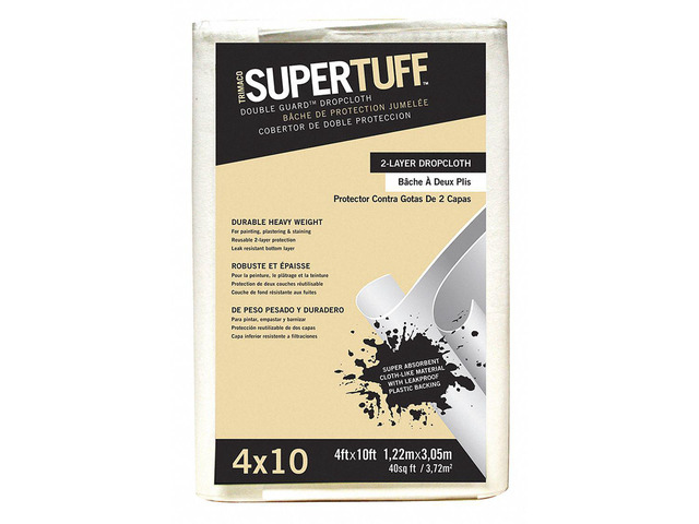 TRIMACO 02602 Drop Cloth,10 ft. L x 4 ft. W