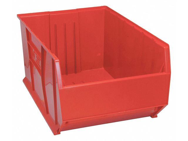 QUANTUM STORAGE SYSTEMS QUS997RD Storage Bin, Polypropylene, Red, 17 1/2 in H,