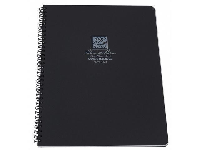 Maxi Notebook,42 Sheets,Black Cover RITE IN THE RAIN 773-MX
