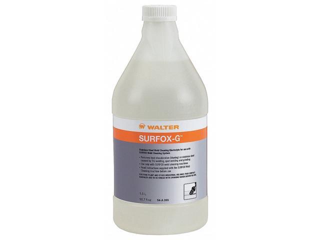 WALTER SURFACE TECHNOLOGIES 54A065 Weld Cleaning Electrolyte,50.7 oz.