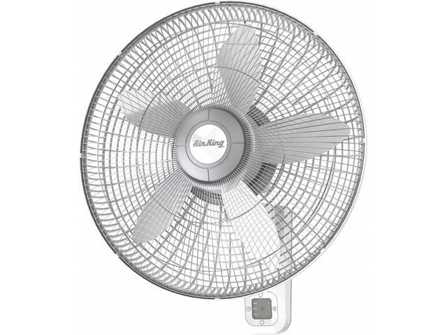 AIR KING 9850 18' Blade Dia Wall Mount Fan, Oscillating, 3 Speeds, 120VAC,