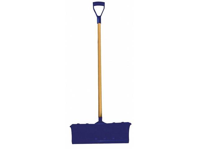 ZORO SELECT 36RG03 Snow Shovel, 22 1/4 in W x Plastic Blade, 42 in L Wood Handle