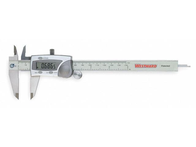 Photos - Other Power Tools Westward 2ZA60 Digital Caliper, 0-6 In, Oil Resistant 