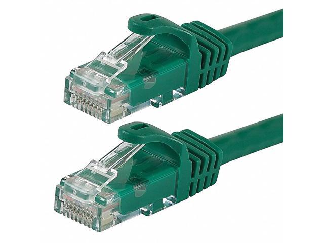 Monoprice Cat6 Ethernet Patch Cable - 25 Feet - Green Network Internet Cord - RJ45, Stranded, 550Mhz, UTP, Pure Bare Copper Wire, 24AWG -...