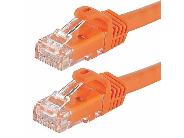 Monoprice Cat6 Ethernet Patch Cable - 50 Feet - Orange Network Internet Cord - RJ45, Stranded, 550Mhz, UTP, Pure Bare Copper Wire, 24AWG -...