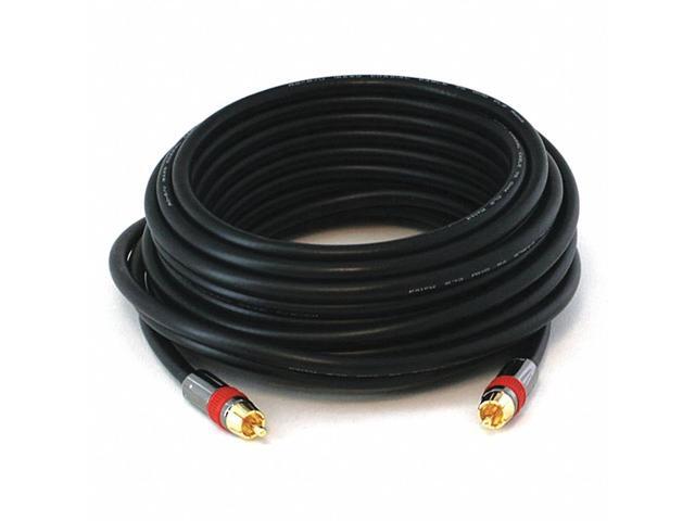 Monoprice High-quality Coaxial Audio/Video Cable - 35 Feet - Black RCA CL2 Rated, RG6/U 75ohm (for S/PDIF, Digital Coax, Subwoofer & Composite