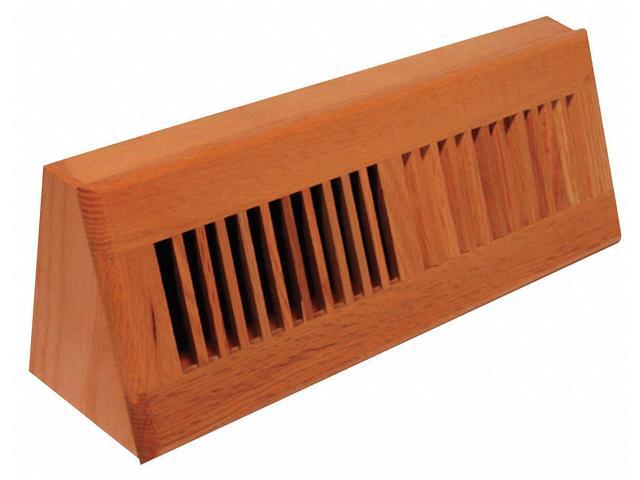 DECOR GRATES WL15BB Baseboard Register, 4.625 X 15, Lacquered Natural, Oak