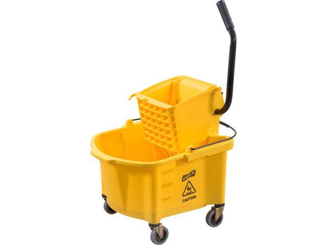 Genuine Joe Mop Bucket Wringer Combo 3' Casters 26 qt. Yellow 60466