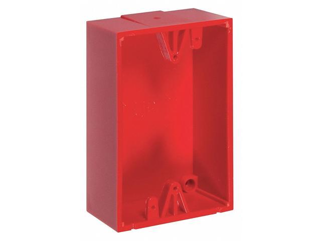 SAFETY TECHNOLOGY INTERNATIONAL KIT-71100A-R Back Box,Polycarbonate,Red