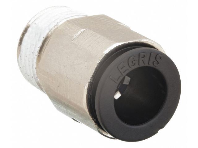LEGRIS 3175 55 11 Push-Fit Adapter Fitting, 3/16 in Tube Size, Brass, Silver,