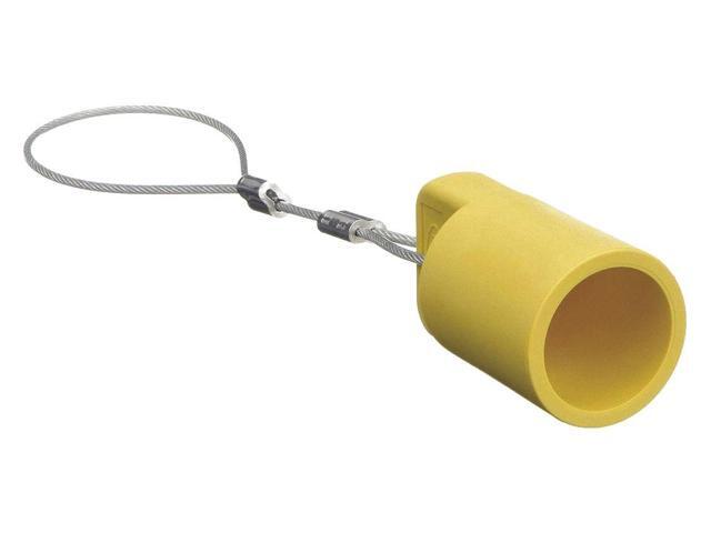 HUBBELL WIRING DEVICE-KELLEMS HBLFCAPY Single Pole Connector Cover,Female,Ylw