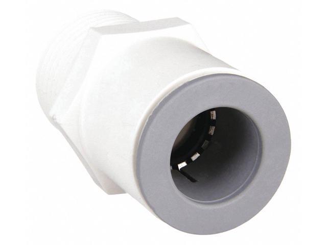 PARKER 6505 60 14WP2 Push-Fit Adapter Fitting, 3/8 in Tube Size, Bio-Based