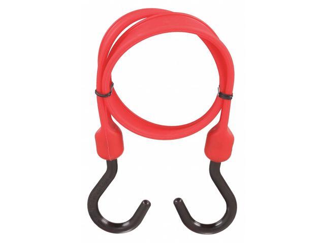 The Better Bungee Red Polyurethane Bungee Strap with J-Hooks, Bungee Length: 36'