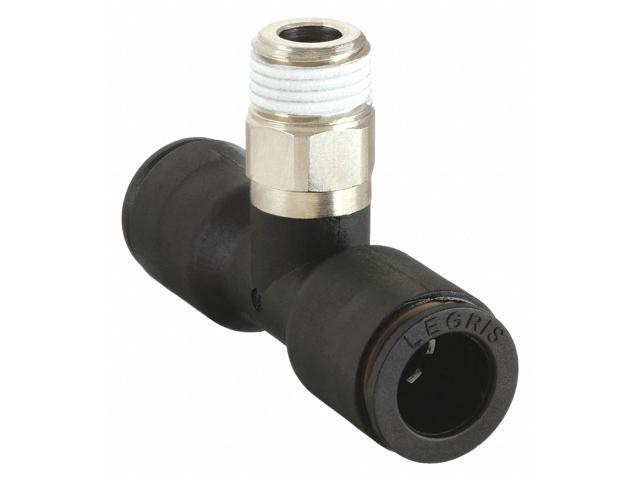 LEGRIS 3108 08 10 Push-Fit Tee Fitting, 8mm Tube Size, Fiberglass-Reinforced