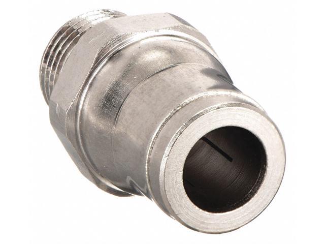 LEGRIS 3601 12 21 Push-Fit Adapter Fitting, 15/32 in Tube Size, Brass, Silver