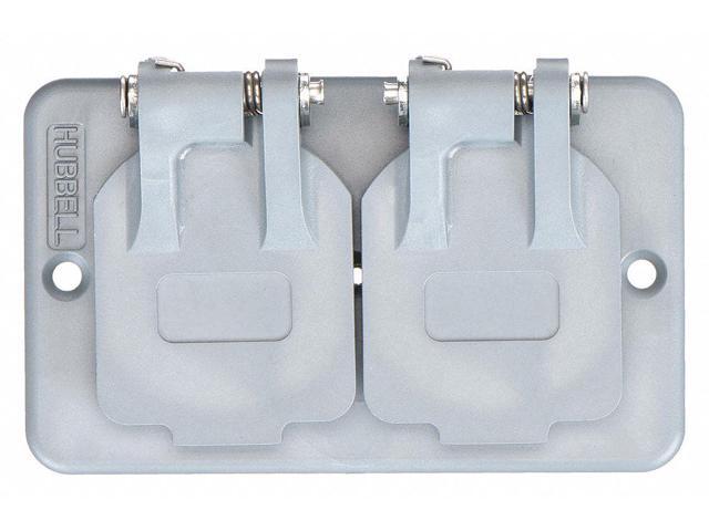 HUBBELL WIRING DEVICE-KELLEMS HBL3056 Weatherproof Cover, 1 Gang, Thermoplastic