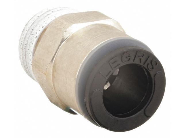 LEGRIS 3175 62 21 Push-Fit Adapter Fitting, 1/2 in Tube Size, Brass, Silver, 10