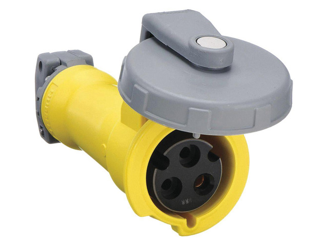 HUBBELL HBL330C4W IEC Pin and Sleeve Connector,30A,125V