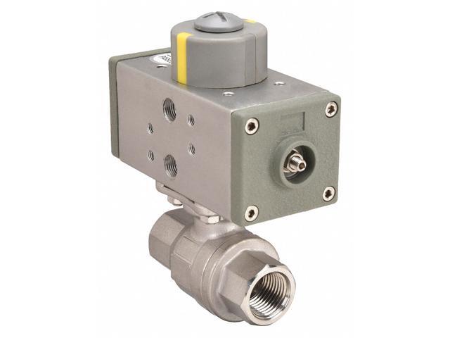 DYNAQUIP CONTROLS P2S24AJDA032A 3/4' FNPT Stainless Steel Pneumatic Ball Valve