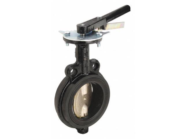 MILWAUKEE VALVE MW222V 6 Butterfly Valve,Wafer,6 In,Viton Liner