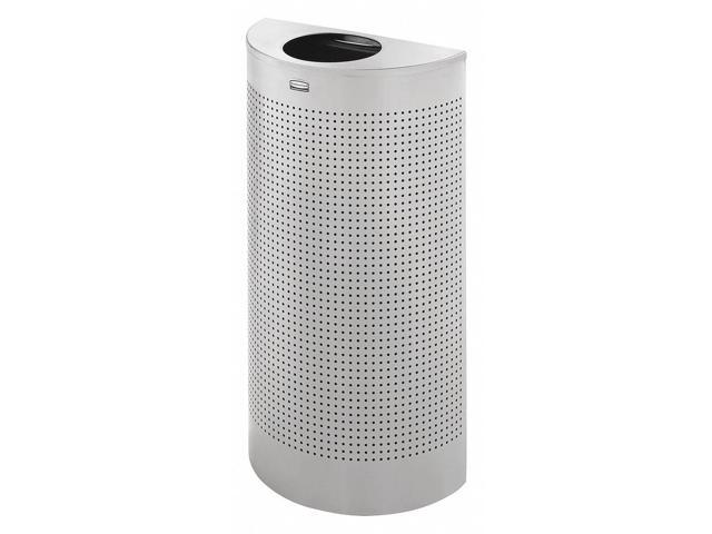 United Receptacle Open Top Half Round Waste Can