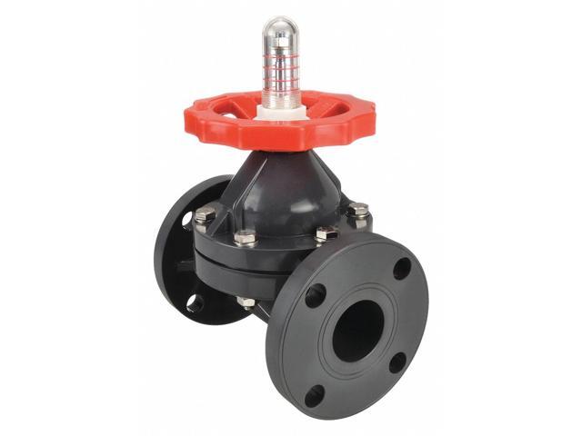 HAYWARD DAB1020FFK Diaphragm Valve, 2', PVC/FPM, Flanged