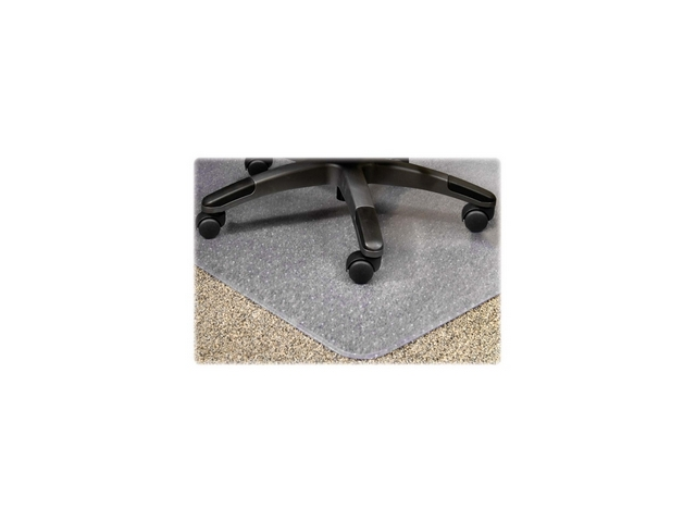 Lorell 25755 PlushMat Chair Mat 60' L x 46' W x 0.13' Thickness Overall - 12' Length x 25' Width Lip - Vinyl - Clear
