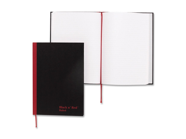 Black n' Red Casebound Notebook Legal Rule 11 3/4 x 8 1/4 White 96 Sheets D66174