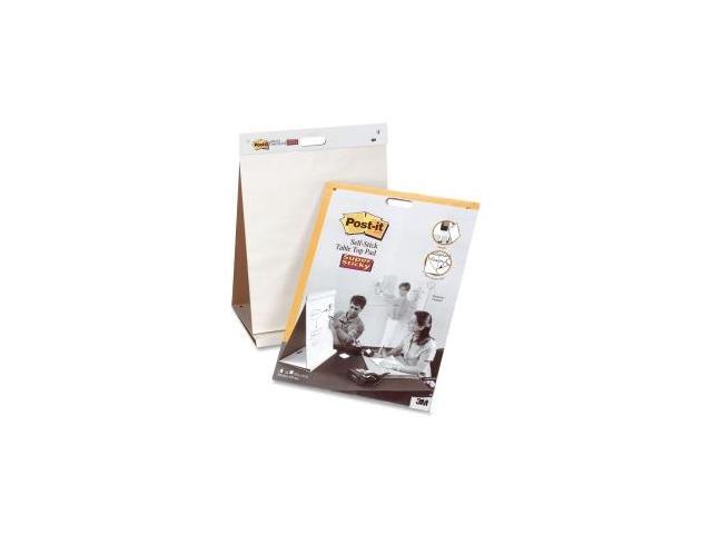 Post-it Self Stick Tabletop Easel Unruled Pad 20 x 23 White 20 Sheets 563R