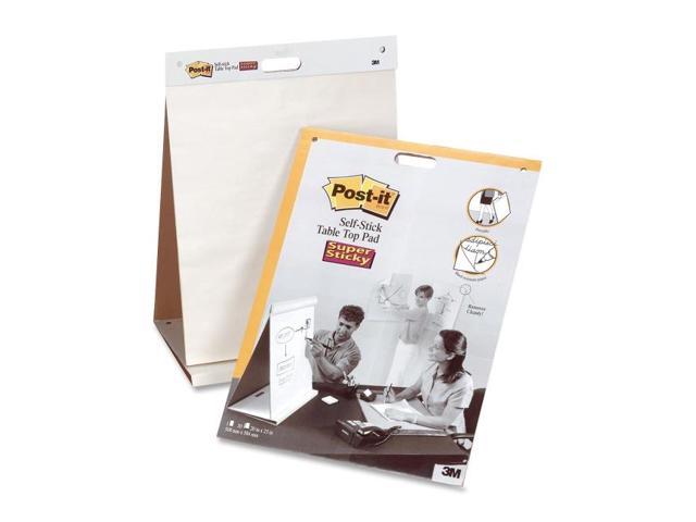 Post-it Self Stick Tabletop Easel Unruled Pad 20 x 23 White 20 Sheets 563R