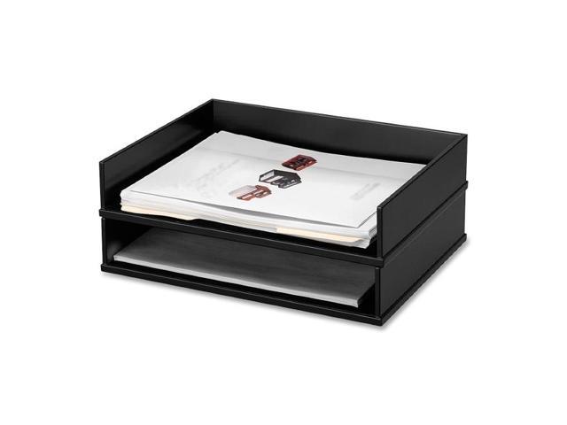 Victor Stacking Letter Tray Side 13'x10-9/16'x3-1/4' Midnight BK 11545